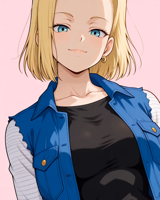 Preview of android 18 generated on Akilora