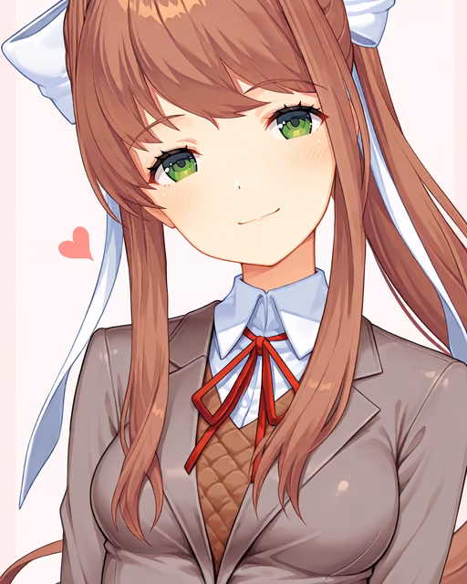 Preview of monika (doki doki literature club) generated on Akilora